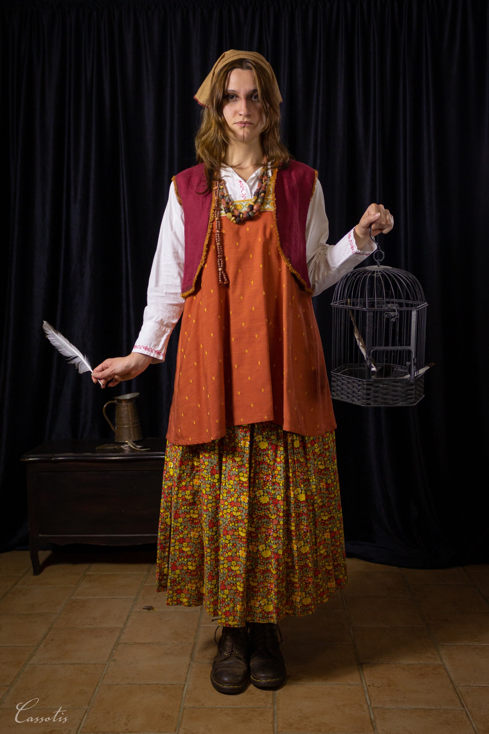 costume sorcière slave, inspiration baba Yaga