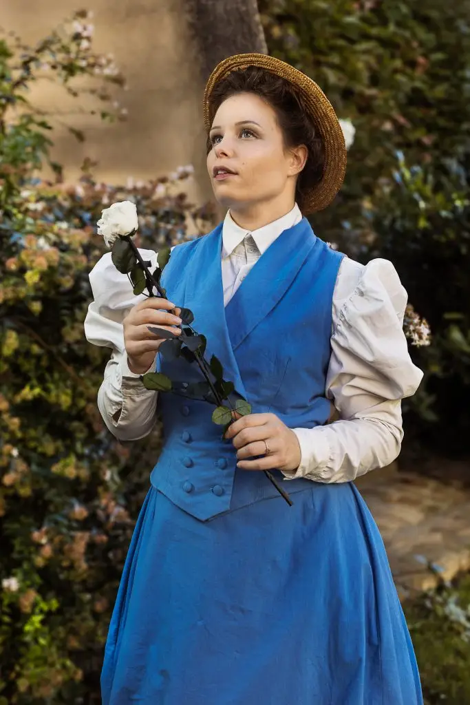 Costume de marche 1890 bleu