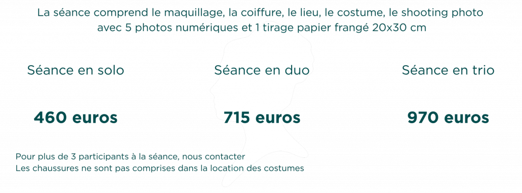 Tarifs séance photo régence